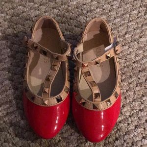 Stud ballet flats little girl